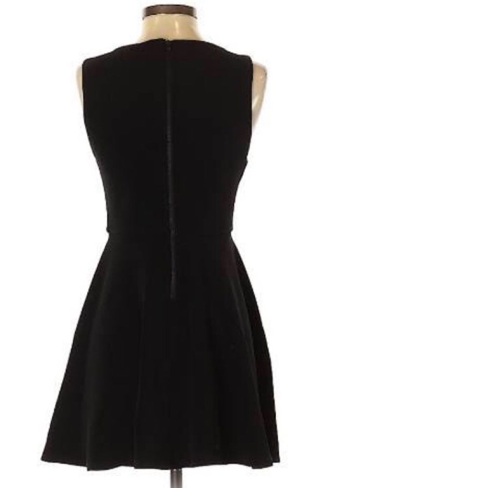 Alice + Olivia Black Fit & Flare Mini Party Dress - Picture 3 of 4